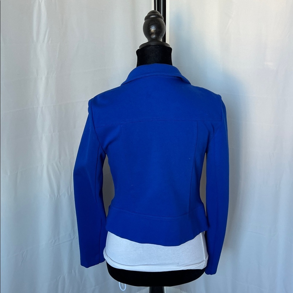 Cache Royal Blue Cropped Motto Jacket - Picture 7 of 8